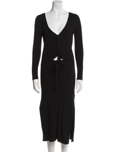 Pre-owned Nicholas V-neck Long Dress In Blue