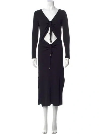 Pre-owned Nicholas V-neck Long Dress In Blue