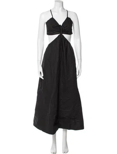 Pre-owned Nicholas V-neck Long Dress In Blue