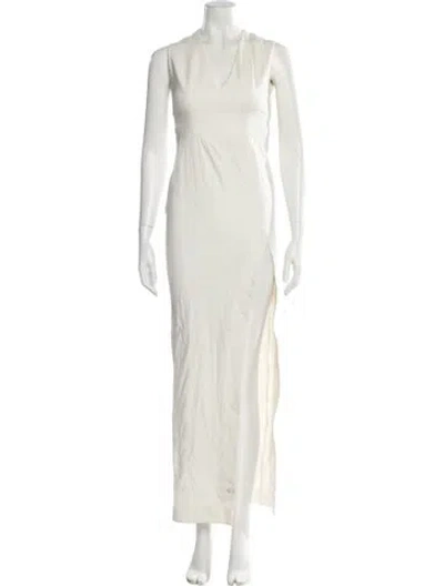 Pre-owned Nicholas V-neck Long Dress In Neutral