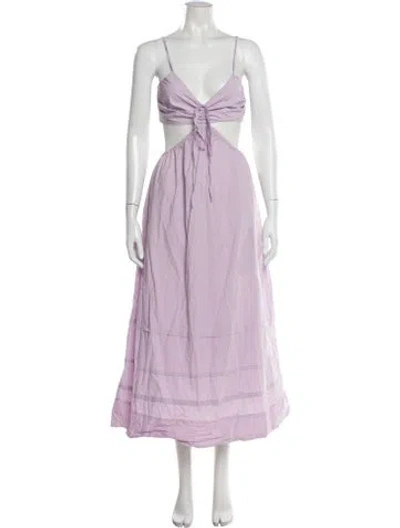 Pre-owned Nicholas V-neck Long Dress In Purple