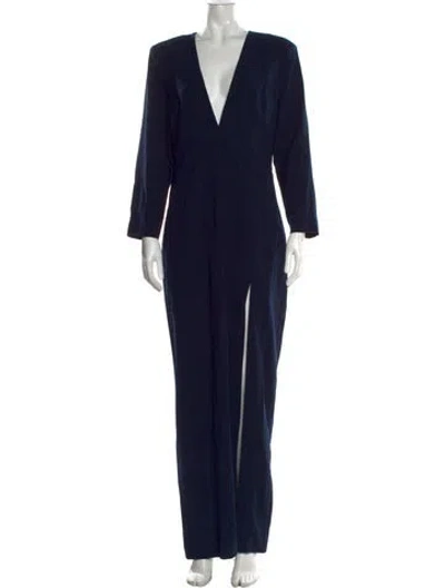 Pre-owned Nicholas V-neck Long Dress W/ Tags In Blue