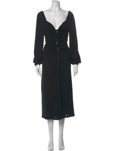 Pre-owned Nicholas V-neck Midi Length Dress
