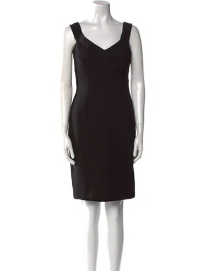 Pre-owned Nicholas V-neck Mini Dress In Black