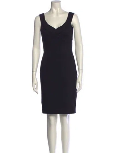 Pre-owned Nicholas V-neck Mini Dress In Black