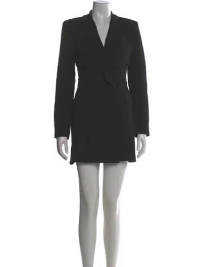 Pre-owned Nicholas V-neck Mini Dress In Black