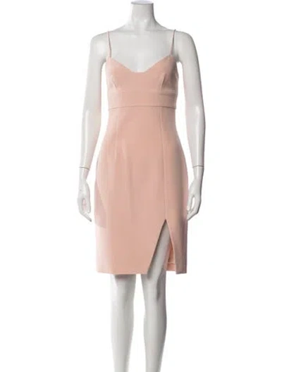 Pre-owned Nicholas V-neck Mini Dress In Pink