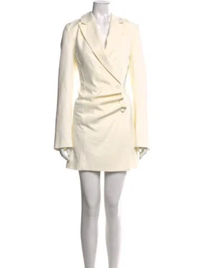 Pre-owned Nicholas V-neck Mini Dress W/ Tags In Neutrals