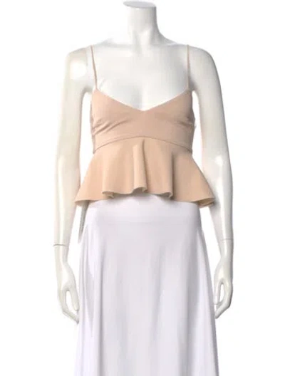 Pre-owned Nicholas V-neck Sleeveless Top In White