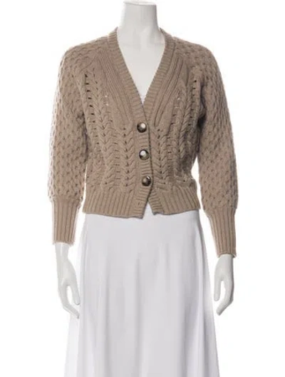 Pre-owned Nicholas V-neck Sweater In Brown/neutrals
