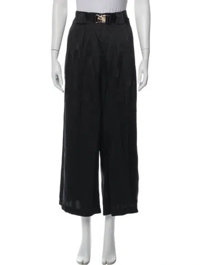 Pre-owned Nicholas Wide Leg Pants In Black