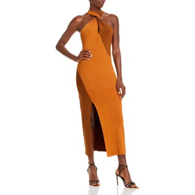 Nicholas Womens Side Slit Halter Sweaterdress In Multi