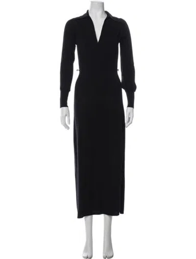 Pre-owned Nicholas Wool Long Dress In Black