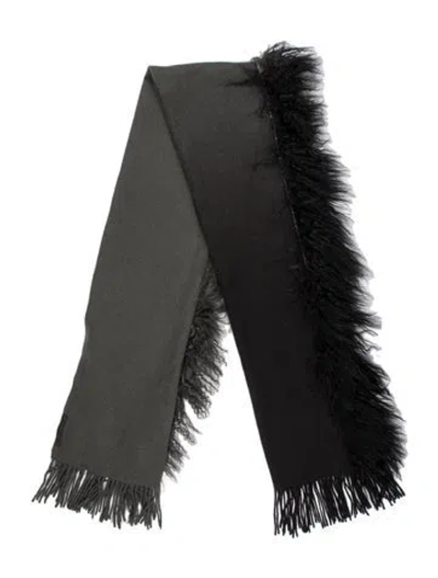 Pre-owned Nicholas Wool Scarf In Black