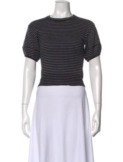 Pre-owned Nicholas Wool Striped Sweater In Black
