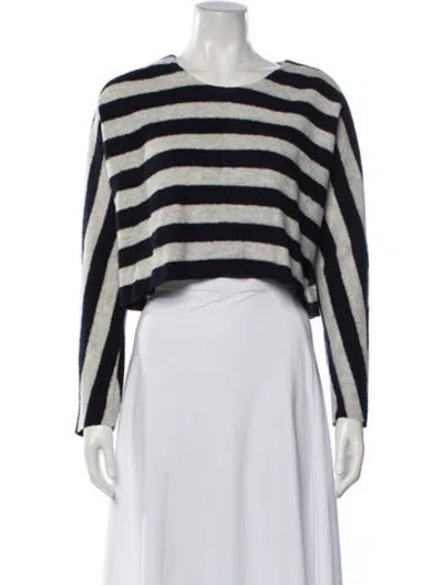 Pre-owned Nicholas Wool Striped Sweater In Grey