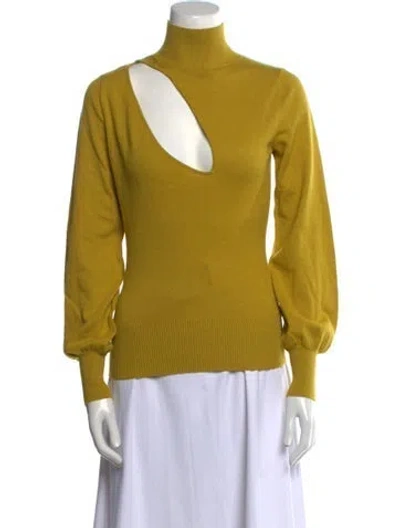 Pre-owned Nicholas Wool Turtleneck Sweater In Yellow