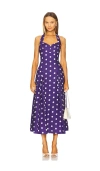 Nicholas Seraphina Midi Dress In 藏青色