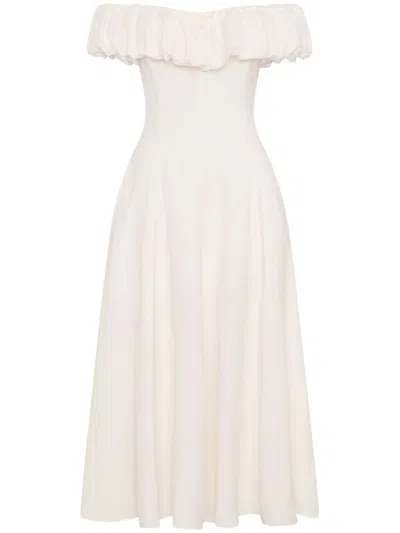 Nicholas Yara Midi Dress In White