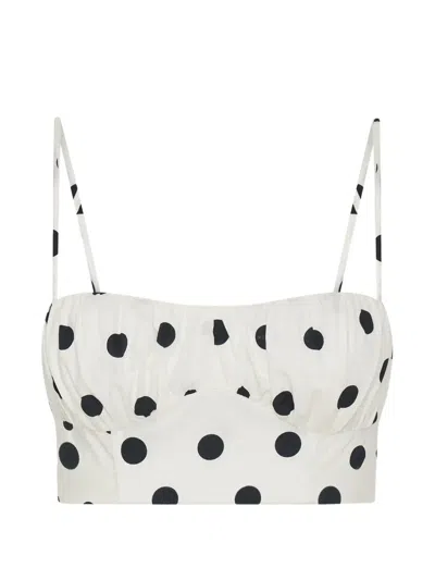 Nicholas Yulia Polka-dot Top In White
