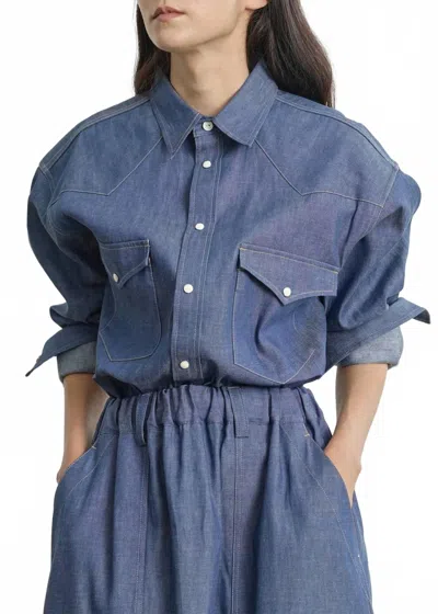 Nicholson & Nicholson Brenda Denim Shirt In Blue