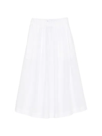 Nicholson & Nicholson Cotton Blend Skirt In White