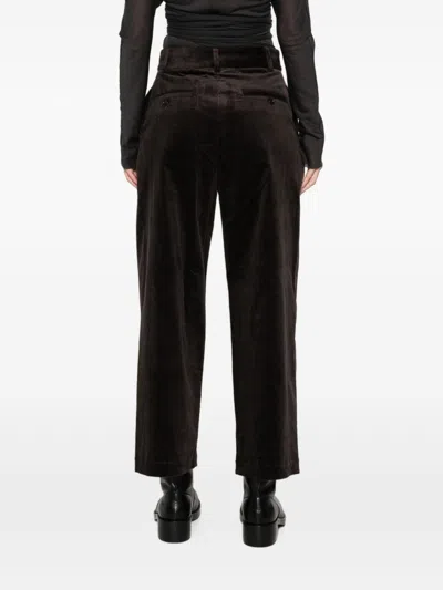 Nicholson & Nicholson Cotton Trousers In Brown