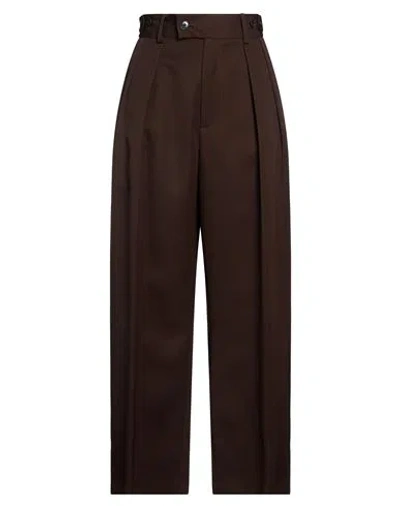 Nicholson & Nicholson Woman Pants Chocolate Brown Size 4 Wool In Purple
