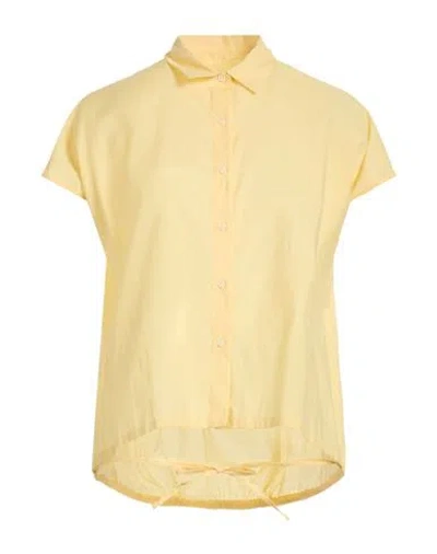 Nicholson & Nicholson Woman Shirt Yellow Size 4 Cotton, Silk