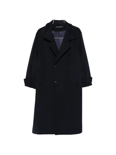 Nicholson & Nicholson Button-up Wool Coat In Black