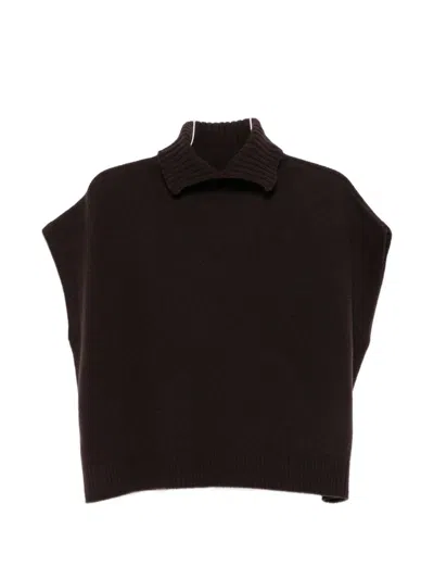 Nicholson & Nicholson Wool Vest In Brown
