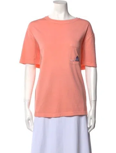 Pre-owned Nick Fouquet Bateau Neckline Short Sleeve T-shirt In Pink
