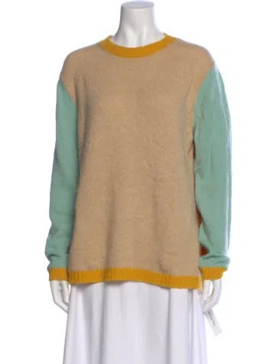 Pre-owned Nick Fouquet Cashmere Colorblock Pattern Sweater In Neutral