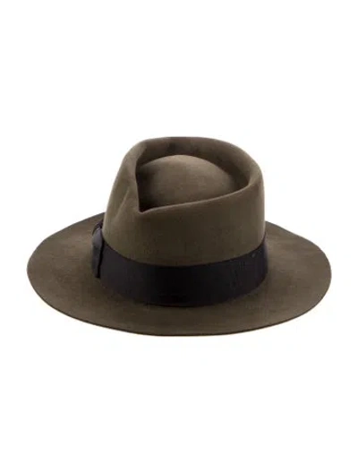 Pre-owned Nick Fouquet Custom Telescope Crown Fur Pelt Fedora In Multi