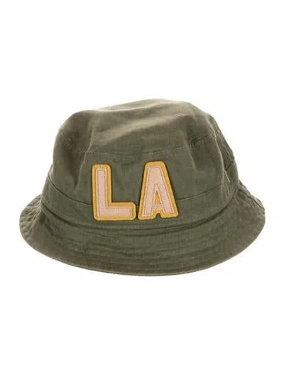 Pre-owned Nick Fouquet Embroidered Canvas Bucket Hat In Green