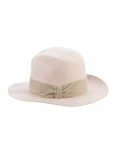 Pre-owned Nick Fouquet Fedora Hat In Neutrals/pink