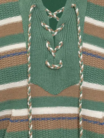 Nick Fouquet Stripe-pattern Knitted Hoodie In Multi