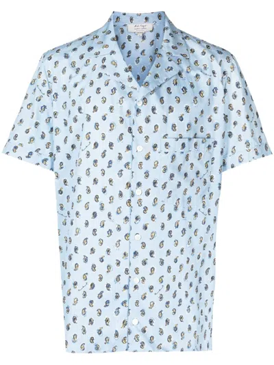 Nick Fouquet Printed Shirt In Blue