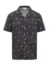 Nick Fouquet Short-sleeved Blue Cotton Shirt In Blue