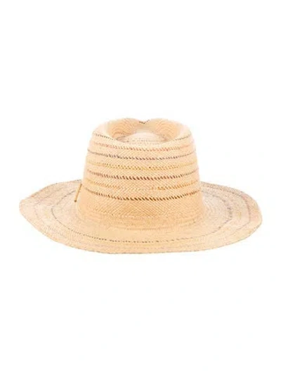 Pre-owned Nick Fouquet Straw Gambler Hat In Neutral