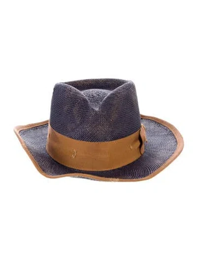 Pre-owned Nick Fouquet Straw Panama Hat In Blue