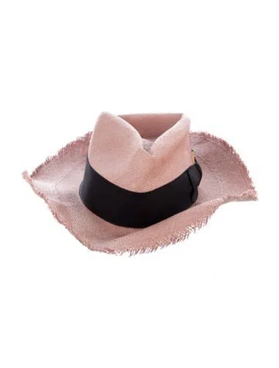 Pre-owned Nick Fouquet Straw Sun Hat In Pink