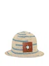 Nick Fouquet Striped Crochet Bucket Hat In Brown