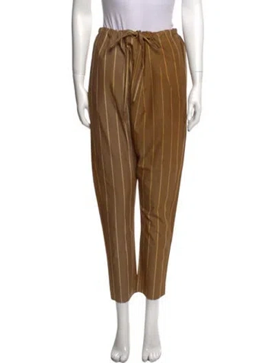 Pre-owned Nick Fouquet Striped Straight Leg Pants In Brown