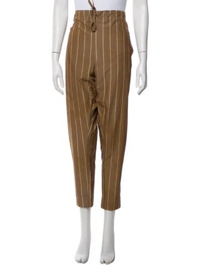 Pre-owned Nick Fouquet Striped Straight Leg Pants In Brown
