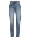 Nick Fouquet Woman Jeans Blue Size 8 Cotton, Bull Skin In Blue