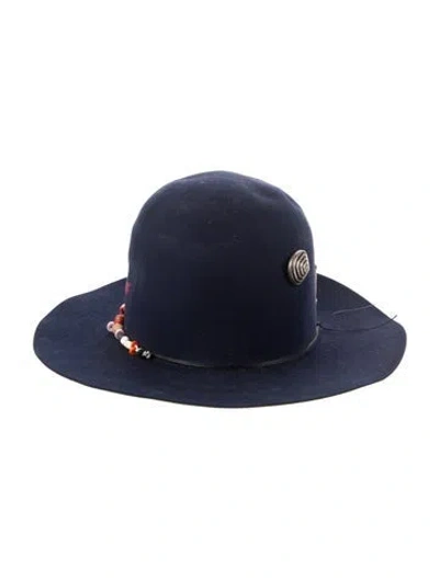 Pre-owned Nick Fouquet Women's Felt Fedora In Blue
