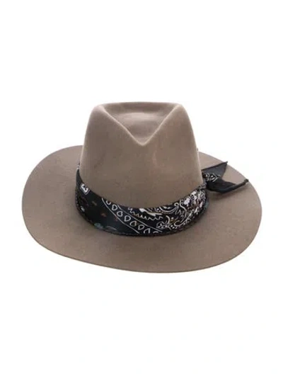 Pre-owned Nick Fouquet Wool Wide Brim Panama Hat In Grey