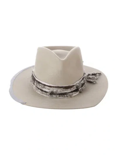 Pre-owned Nick Fouquet Wool Wide Brim Panama Hat In Grey