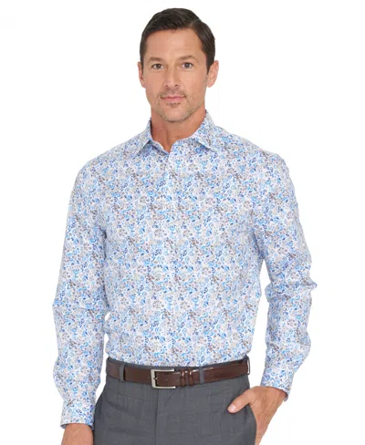 Nick Graham Men's Botanical Floral Dress Shirt In Gray